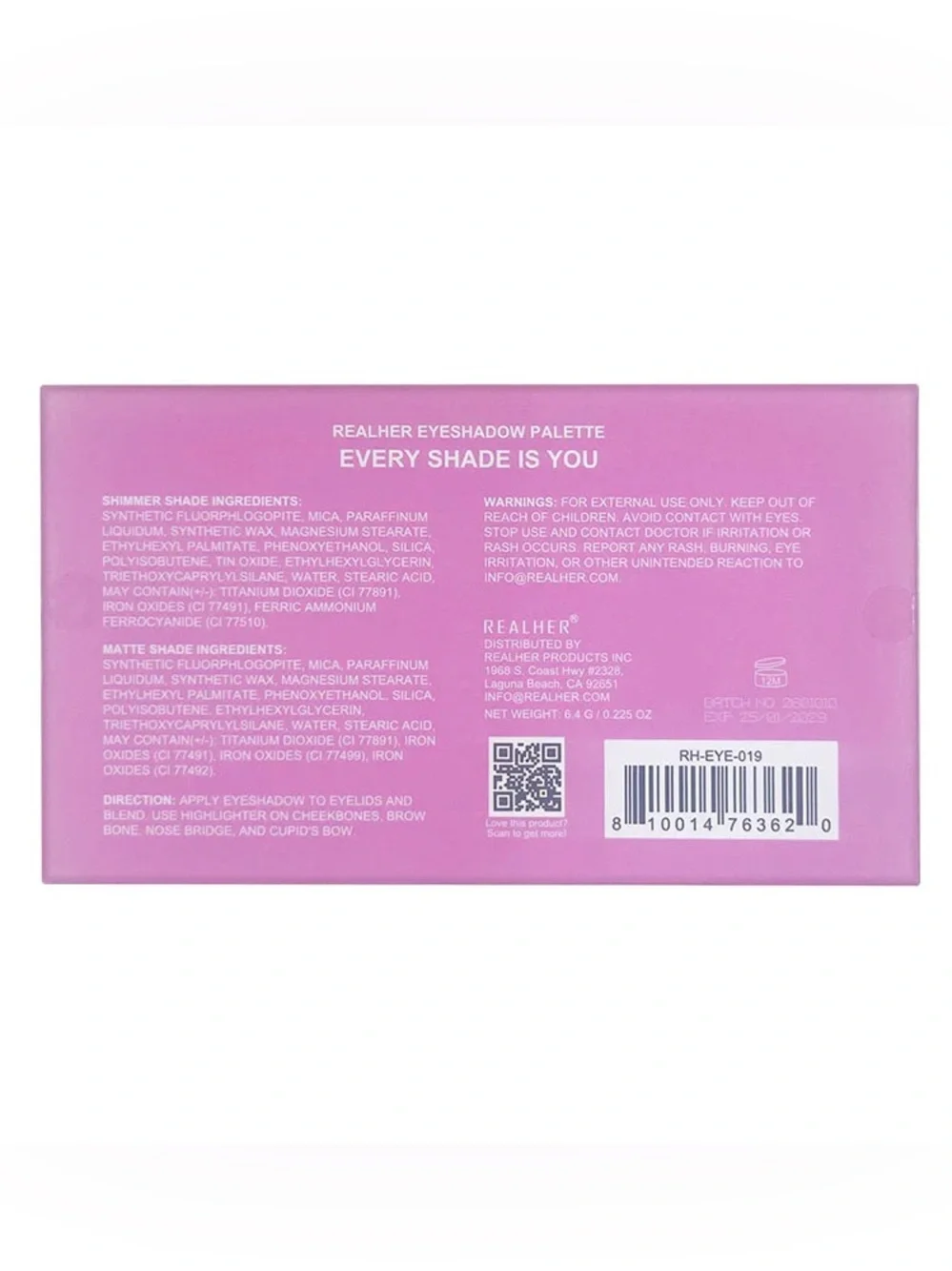 REALHER Every Shade is You-Eyeshadow Palette